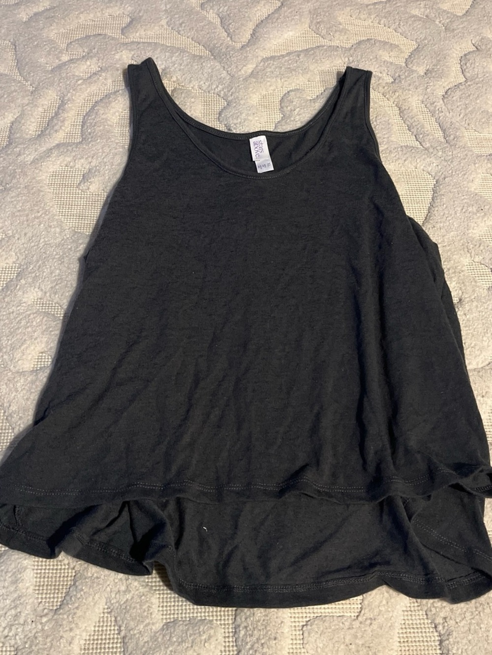 stars above Black Layered Swing Tank Top